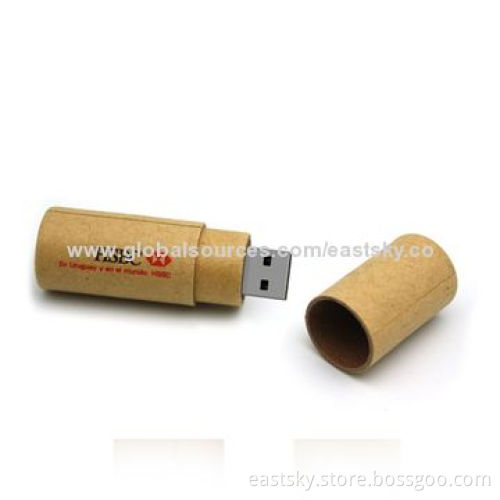 Promotional Recycled Paper drive, Made of Recycled Pressboard Material, Built-in Password Protection